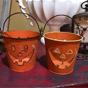 🎃Metal Pumpkin Pails